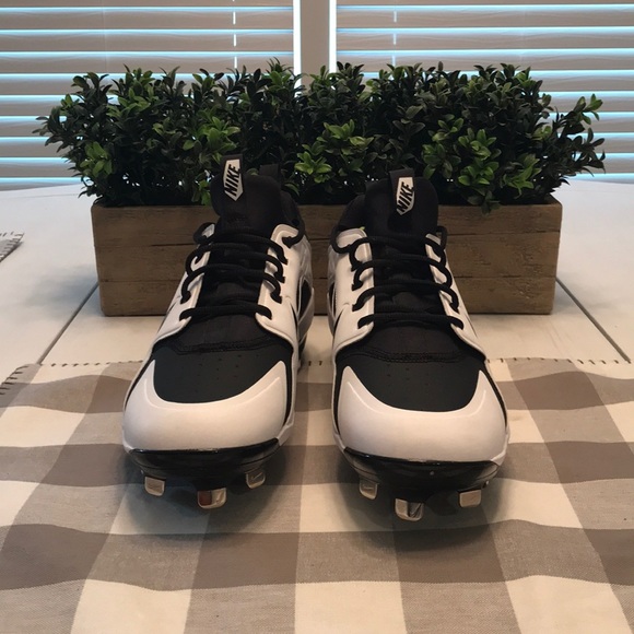 Alpha Huarache Elite Low (Black White) Baseball - Picture 5 of 8